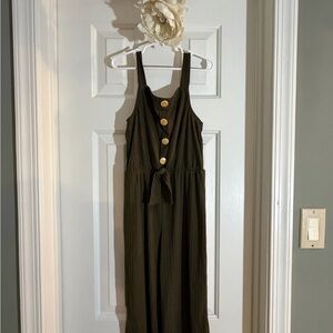 Love Squared Olive Green Ribbed Top